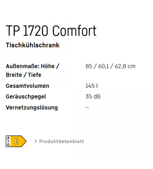 LIEBHERR利勃海尔TP 1720 Comfort独立式冰箱